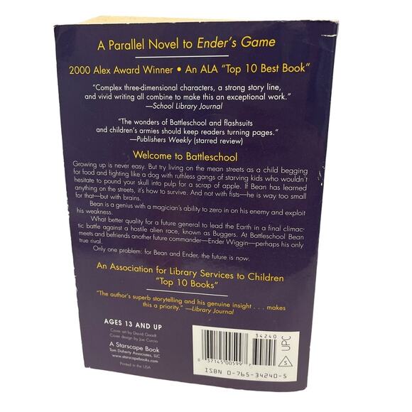 Vintage 2002 Ender's Shadow Fiction Young Adult Paperback Book Orson Scott Card - Picture 3 of 3